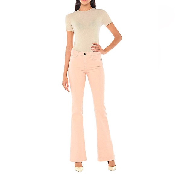 L’AUTRE CHOSE flared denim pants in peach SZ 28 - Picture 2 of 5
